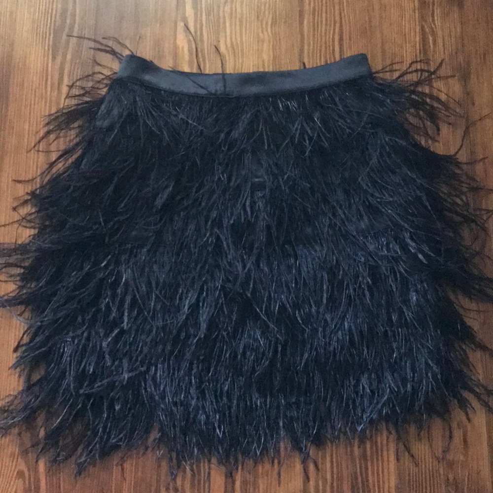 Bebe Ostrich feather skirt